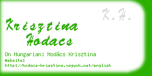 krisztina hodacs business card
